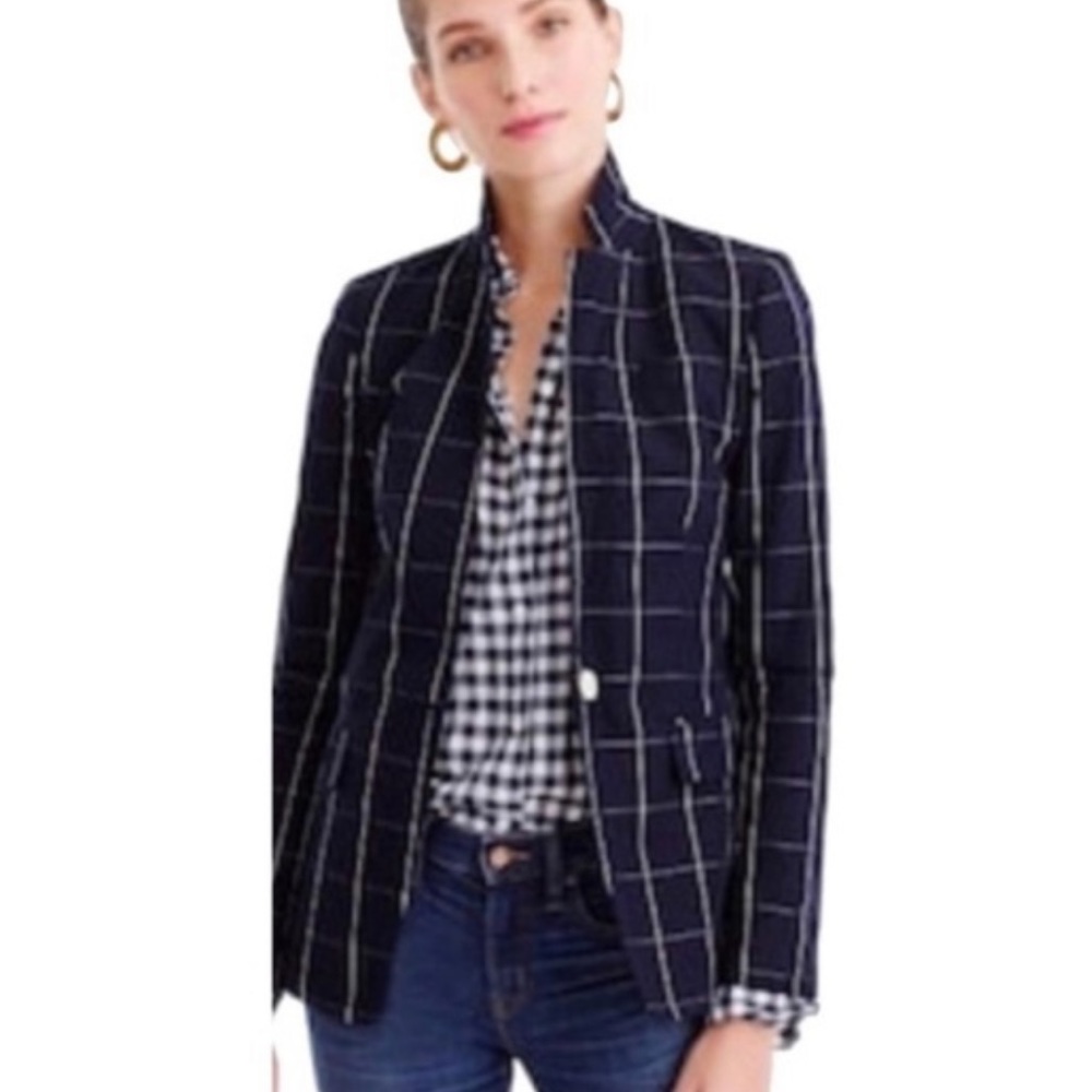 J Crew Regent Blazer windowpane check